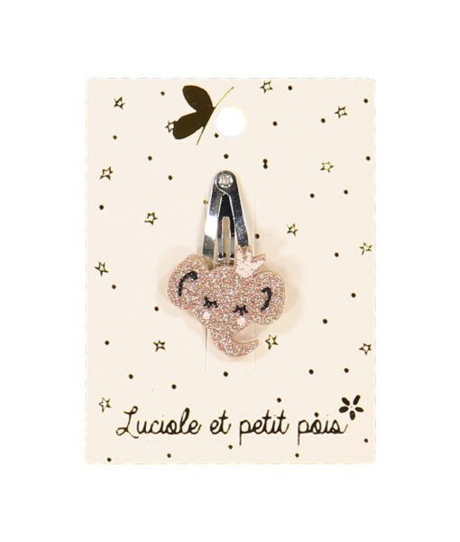 Barrette Mini - Elephanteau rose