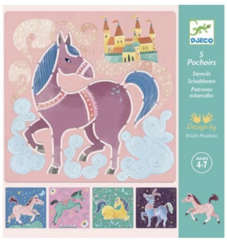 Pochoirs - Les chevaux