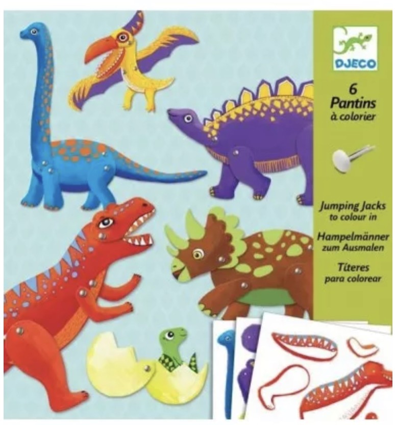 Pantins à colorier - Dinosaures