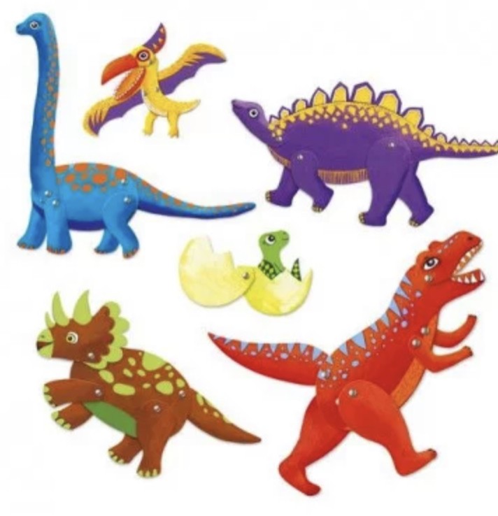 Pantins à colorier - Dinosaures