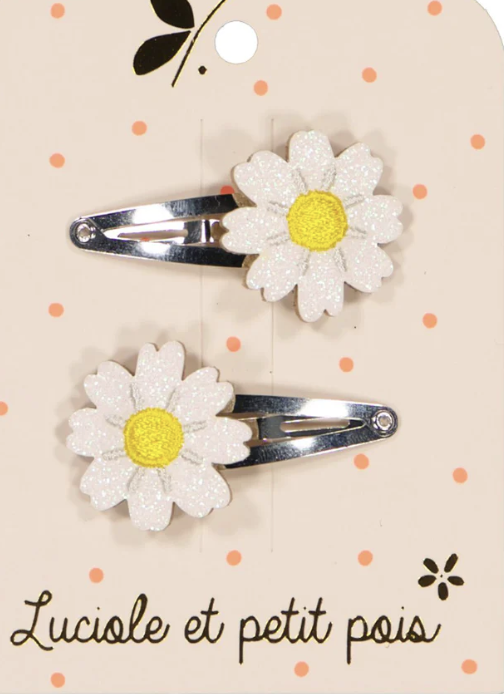 Barrettes paire - Marguerites