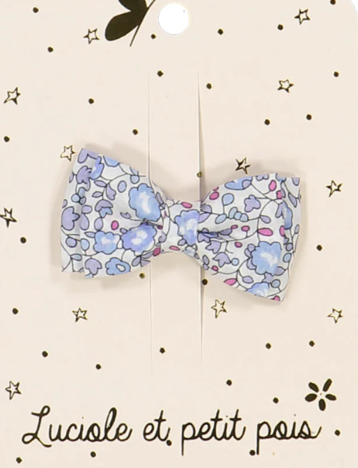 Barrette - noeud double - Liberty Eloise Bleu
