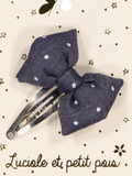 Barrette - noeud papillon - Jean étoilé