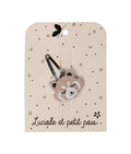 Barrette Panda roux - Rose