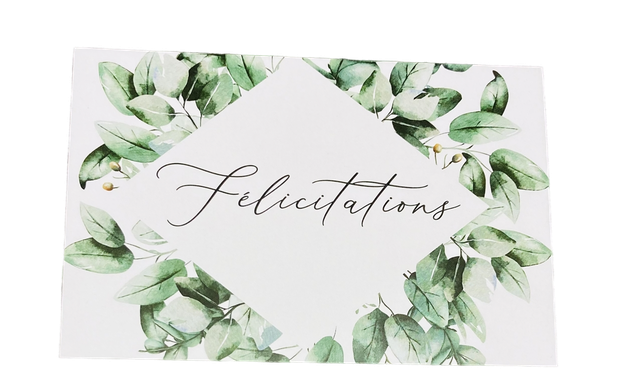 Carte Félicitations - Feuilles vertes