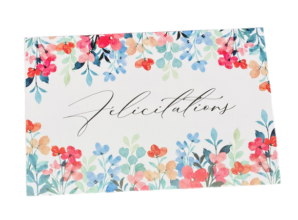 Carte Félicitations - Fleurs éclatantes