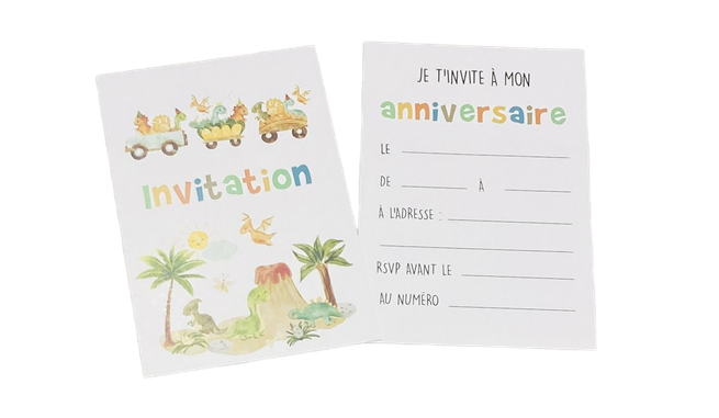 Cartons d’invitation - Dinausaures