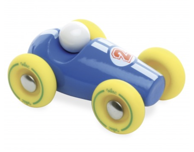 Voiture Mini Course - Bleue et jaune