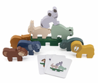Jeu d'empilage en bois - Animaux