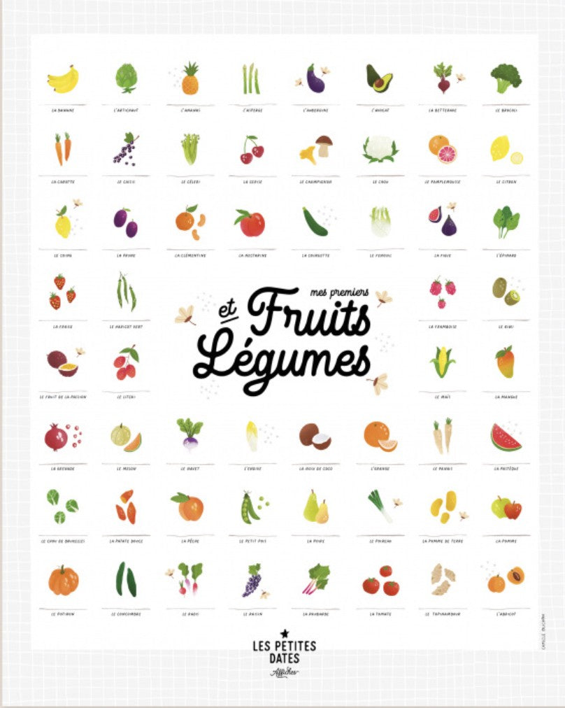 Affiche mes premiers « fruits et légumes »