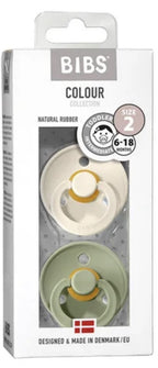 Pack 2 Tétines Bibs anatomique - taille 2 (ivory/sage)