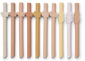 Pailles silicones réutilisables - Rose safary
