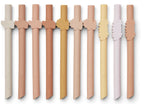 Pailles silicones réutilisables - Rose safary
