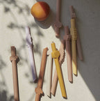 Pailles silicones réutilisables - Rose safary