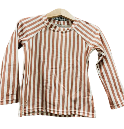 Tee shirt maillot anti-UV - stripe Tuscany rose
