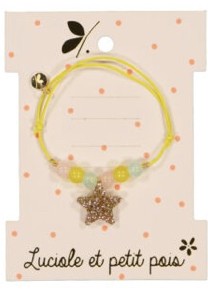 Bracelet cordon élastique - Jaune