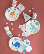 Anniversaire - Assiette - Thème Dinosaure