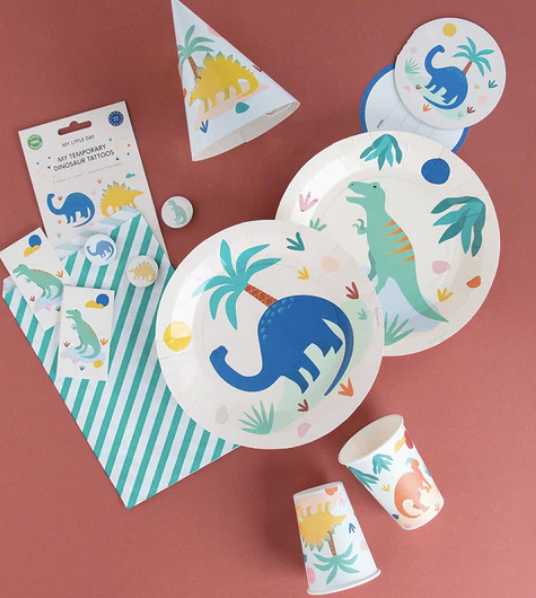 Anniversaire - Cartons d'invitation - Thème Dinosaure