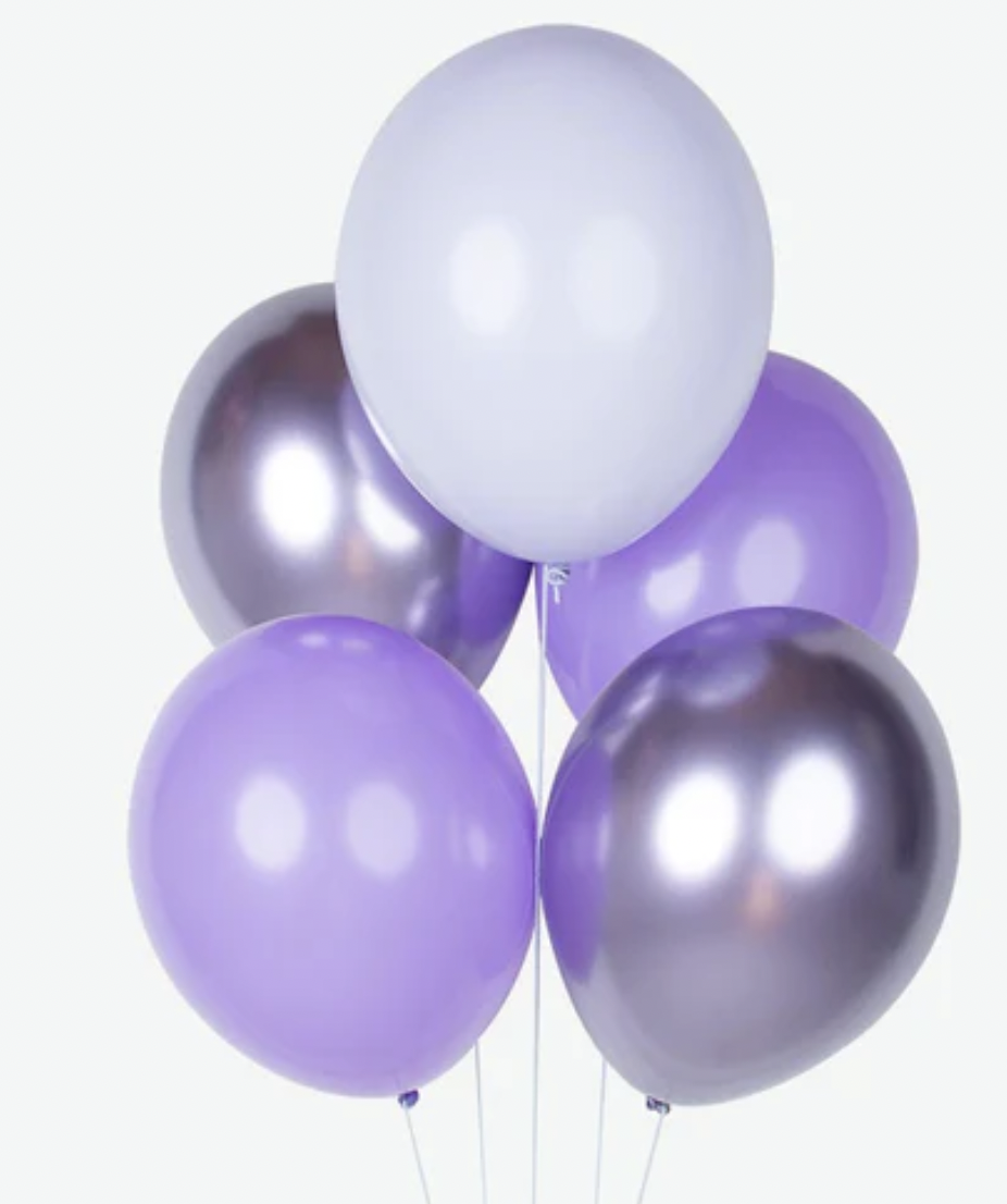 Anniversaire - Ballons - Thème Licorne - Violet