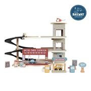 Circuit de train en bois - Garage