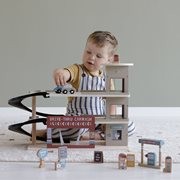 Circuit de train en bois - Garage