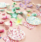 Anniversaire - Assiette - Thème Fleur