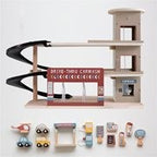 Circuit de train en bois - Garage