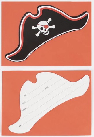 Anniversaire - cartons d’invitation - thème Pirate