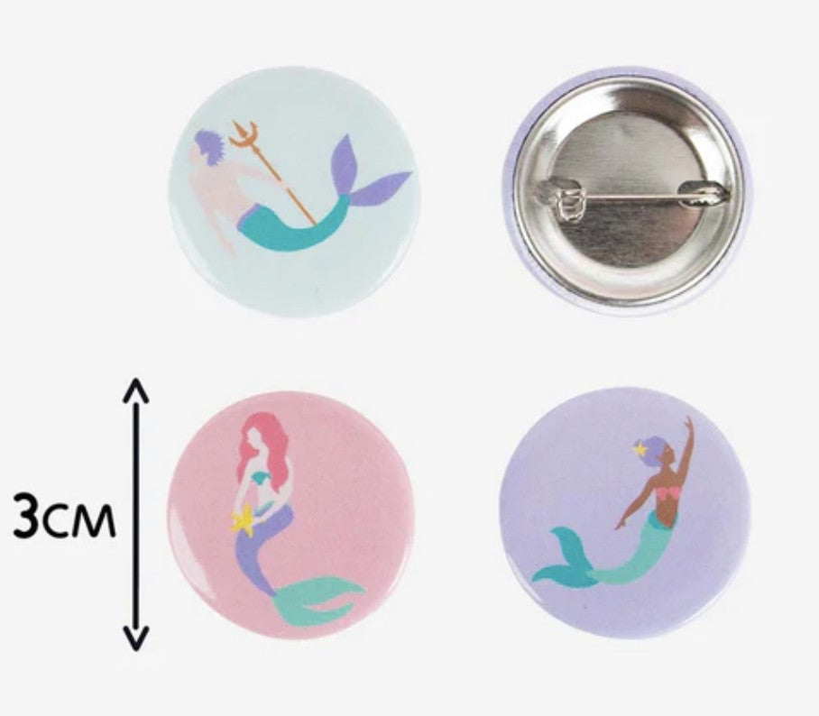 Anniversaire - badge / pin’s - thème sirène