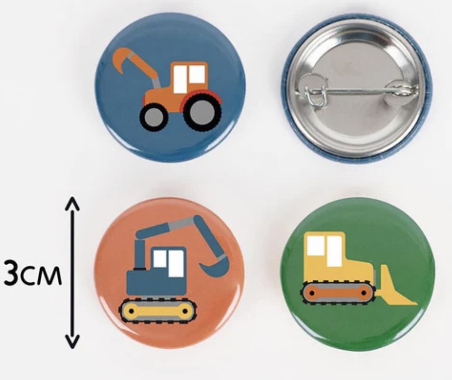 Anniversaire - badge / pin’s - thème chantier