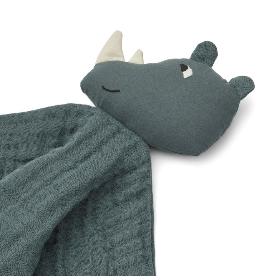 Doudou Addison - Rhino Whale blue