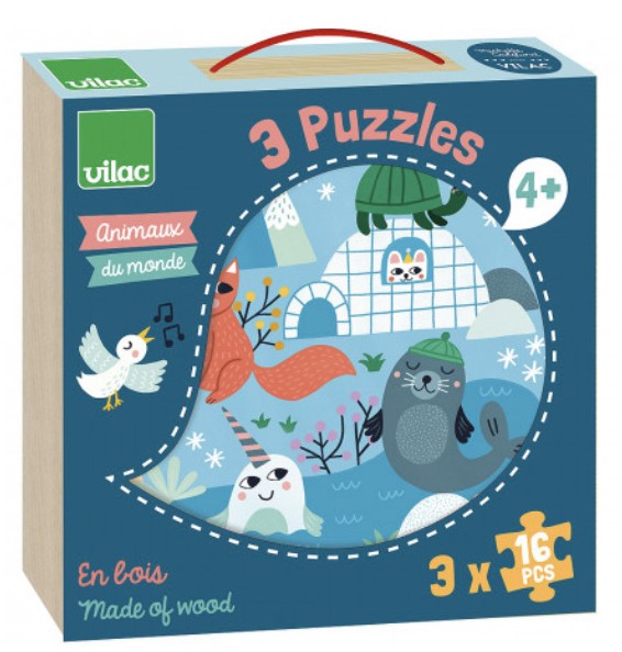 Coffret Puzzles - animaux du monde