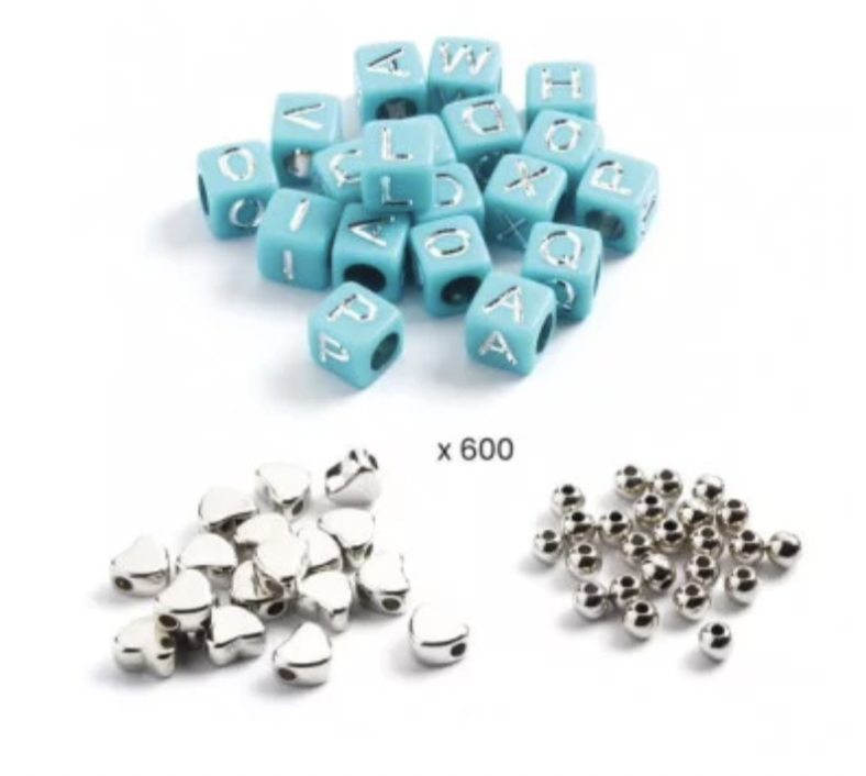 Foison de perles - Perles Alphabets Argent