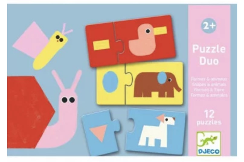 Puzzle duo - formes et animaux
