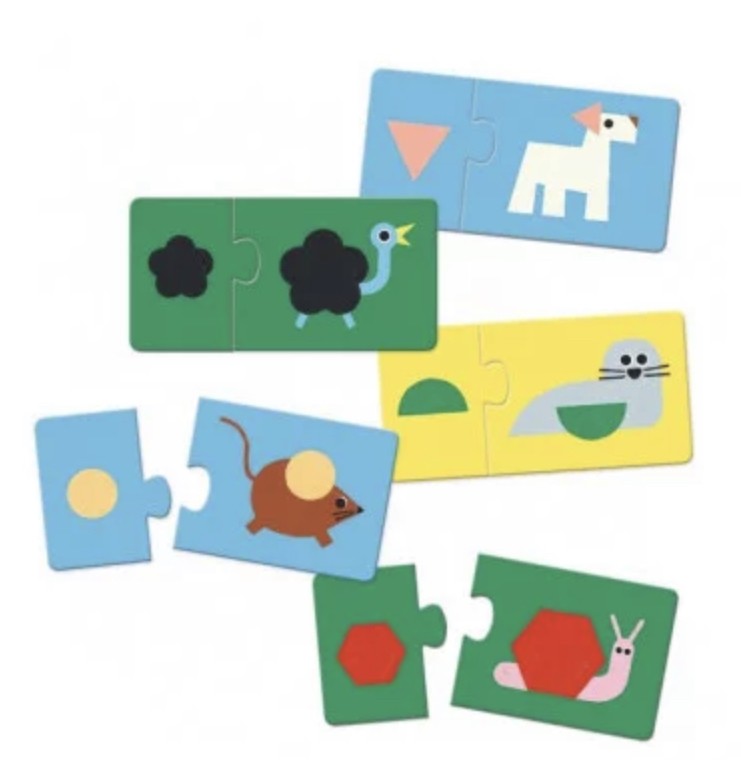 Puzzle duo - formes et animaux