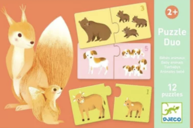 Puzzle duo - Bébés animaux
