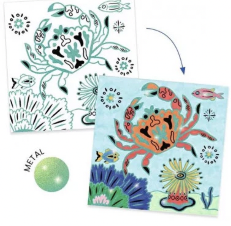Coloriages brillants - Sous la mer