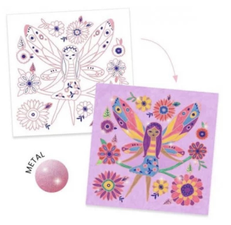Coloriages brillants - petites ailes