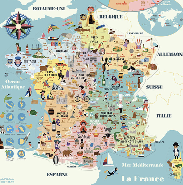 Carte de France magnétique