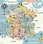 Carte de France magnétique