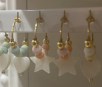 Boucles d'oreilles "Les Chanceuses Etoile " - Rose