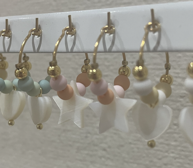 Boucles d'oreilles "Les Chanceuses Etoile " - Rose