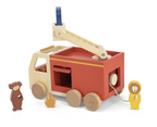 Camion de pompier en bois