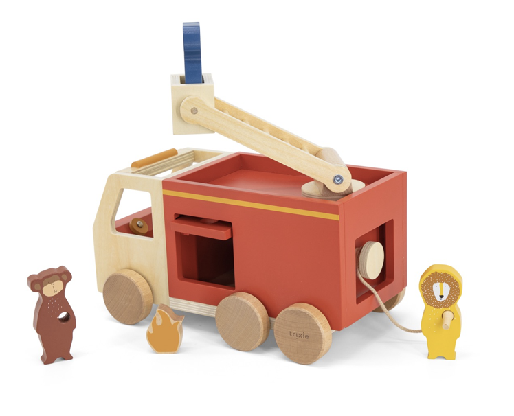Camion de pompier en bois