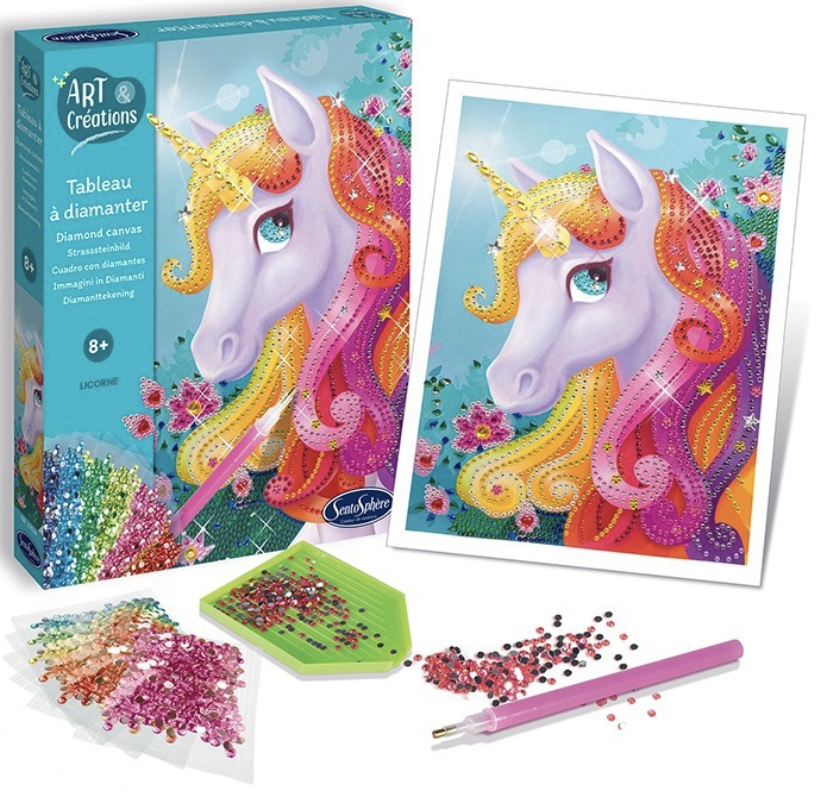 Tableau à diamanter - Licorne