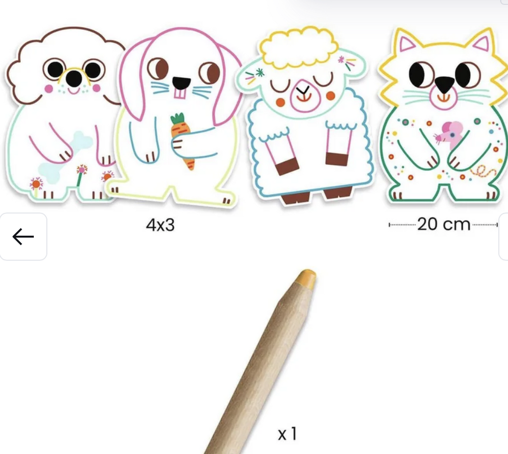 Coloriages à révéler - Animaux familiers