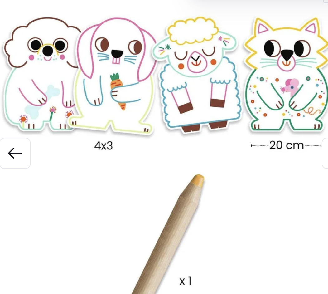 Coloriages à révéler - Animaux familiers