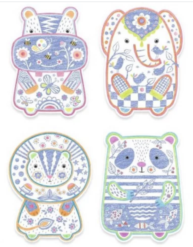 Coloriages à révéler - Animaux sauvage