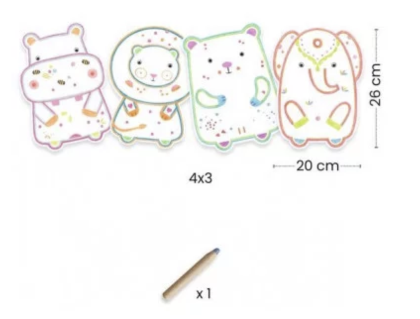 Coloriages à révéler - Animaux sauvage
