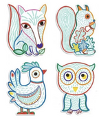 Coloriages à révéler - Animaux de la forêt